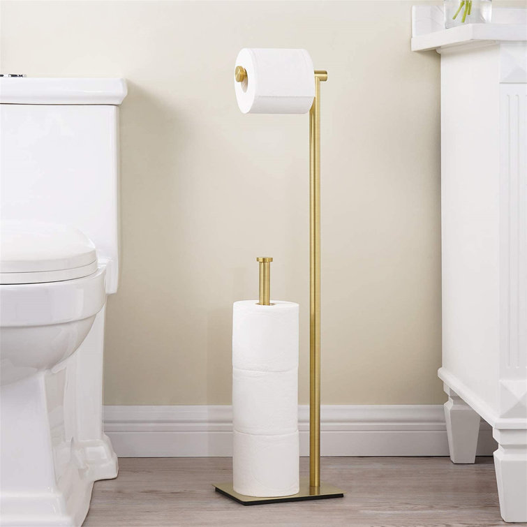 Flash Heavy Duty Freestanding Toilet Roll Holder with Reserve Wayfair